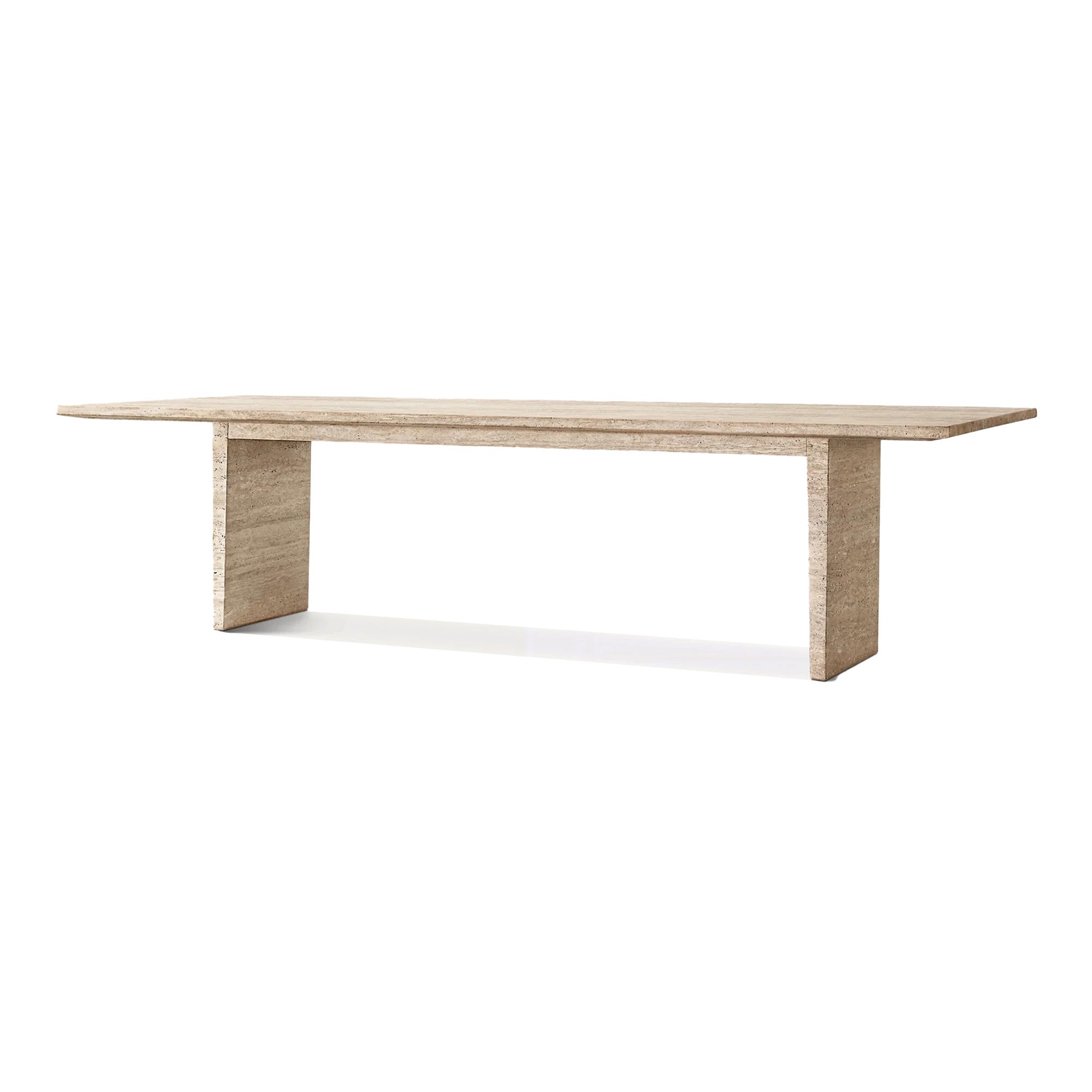 Travertine Dining Table ( Two Legs)