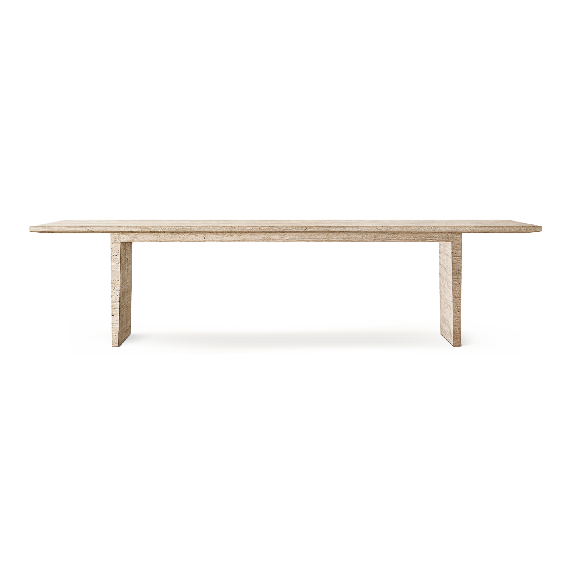 Travertine Dining Table ( Two Legs)