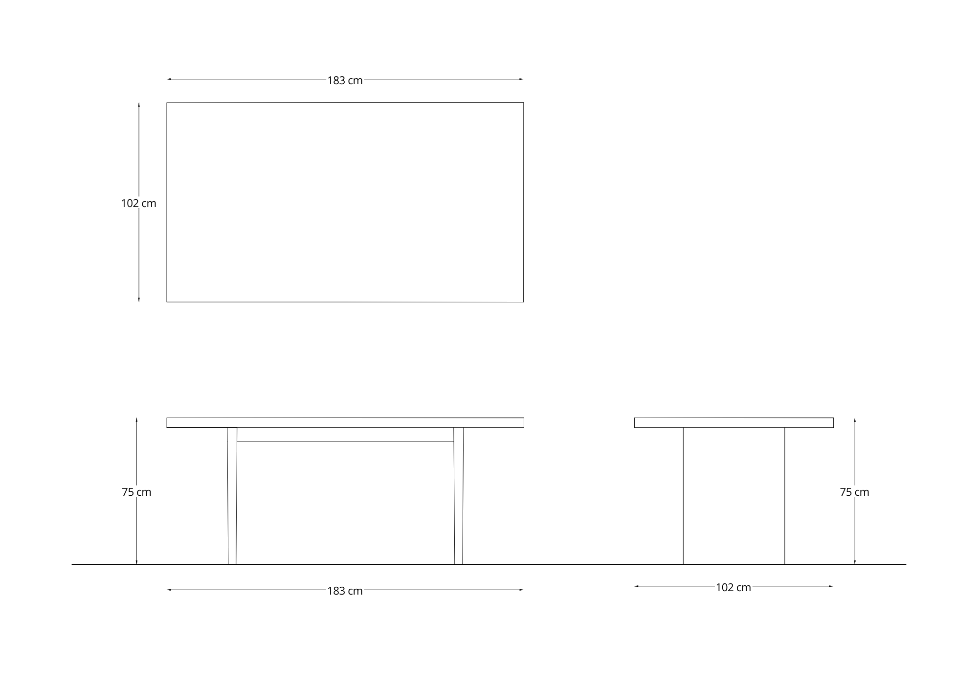طاولة طعام من الحجر الجيري (قدمين)