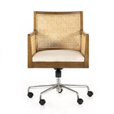 Cane Armrest Desk Chair