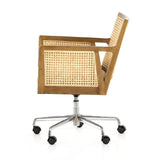 Cane Armrest Desk Chair