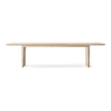 Travertine Dining Table ( Two Legs)