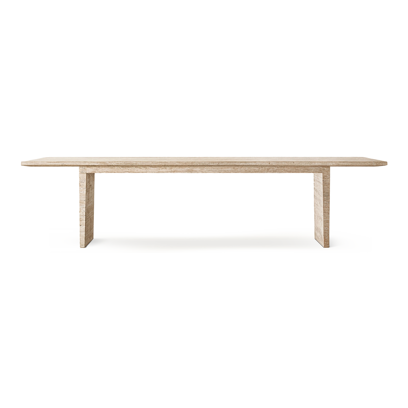 Travertine Dining Table ( Two Legs)