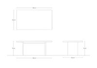 Travertine Dining Table ( Two Legs)